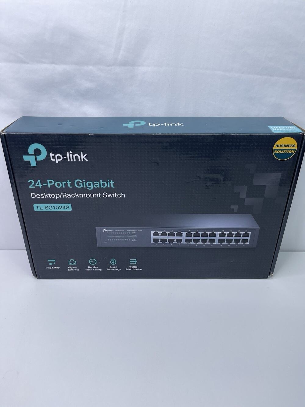TP-Link TL-SG1024S 24-Port Gigabit Desktop Rackmount Switch Hub Network Metal